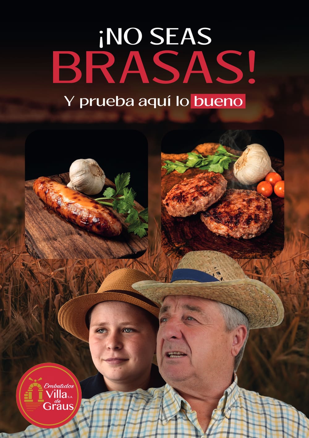 Cartel A3 «¡No seas brasas!» diseñado para Villa de Graus