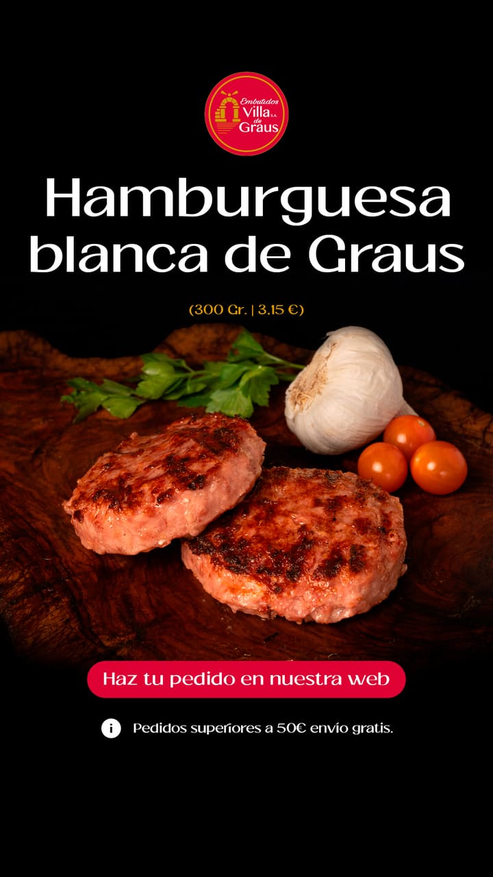 Story para redes sociales de la hamburguesa blanca de Graus